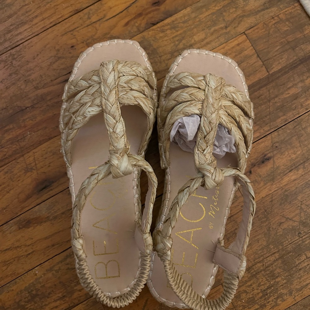 Matisse Tan Braided Platform Sandals - Picture 4 of 6